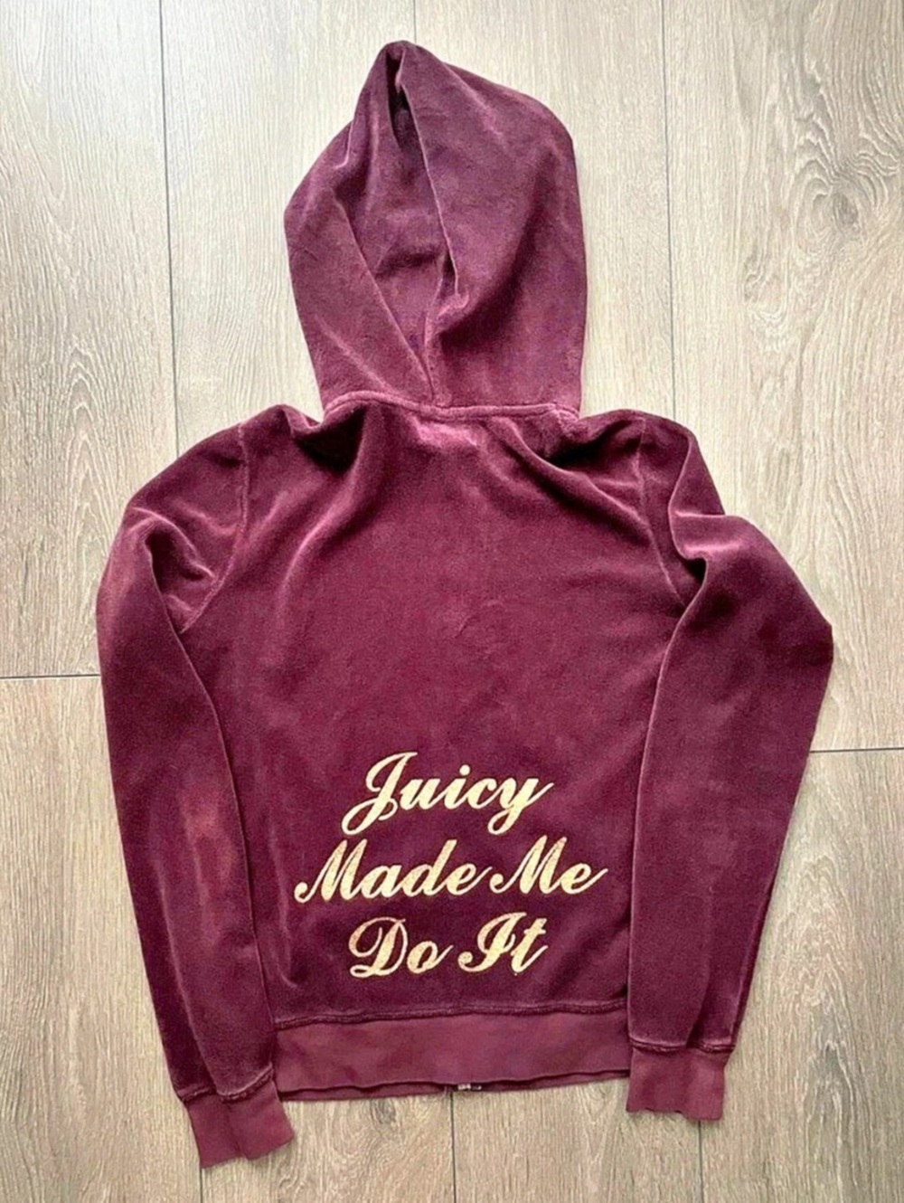 Vintage Juicy Couture "Juicy Made Me Do It" Hoodie Size M